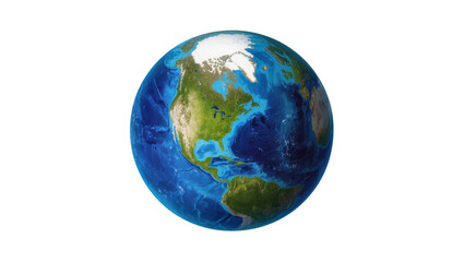 Blue Green Earth Globe Showing Continents and Oceans © Elena