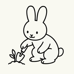 Obraz premium rabbit with carrot