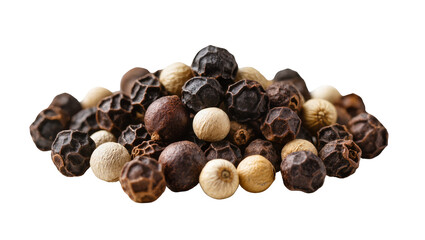 Obraz premium Mixed Black and White Peppercorns Heap Close-Up
