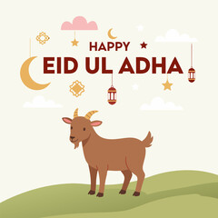 Naklejka premium Eid Ul Adha Socail Media Post New Design