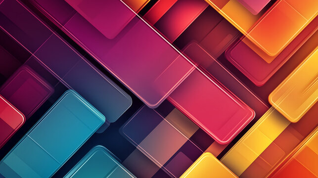 Vibrant colorful rectangular blocks pattern background.