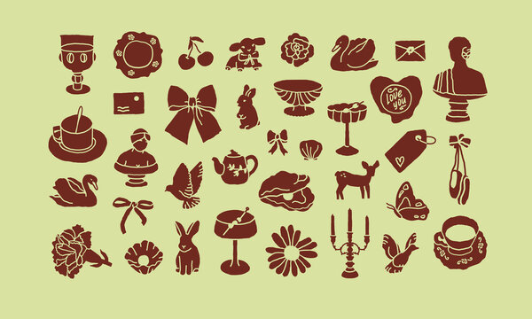 Imperfect Romantic is a charming collection of clumsy, hand-drawn vector illustrations and background seamless patterns inspired by nostalgic love and vintage aesthetics.