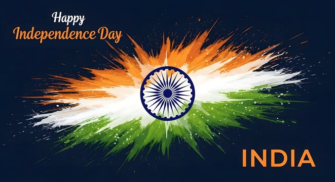Happy independence day india a vibrant tricolor celebration
