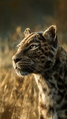 Naklejka premium portrait of a leopard