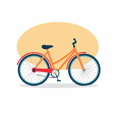 Fototapeta premium Orange Bicycle Illustration