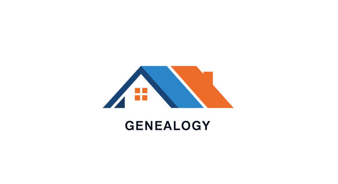 Modern Genealogy Logo Depicting Family History and Heritage.