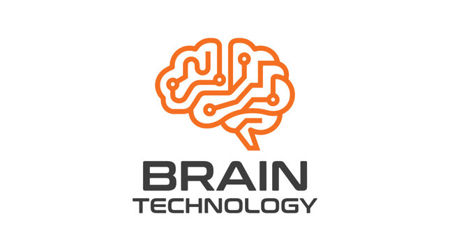 Brain Technology Logo Concept.