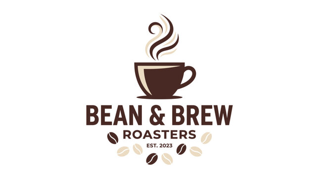 Bean and Brew Roasters Coffee Cup Logo.