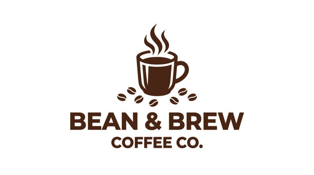 Bean and Brew Coffee Co. Logo Design.