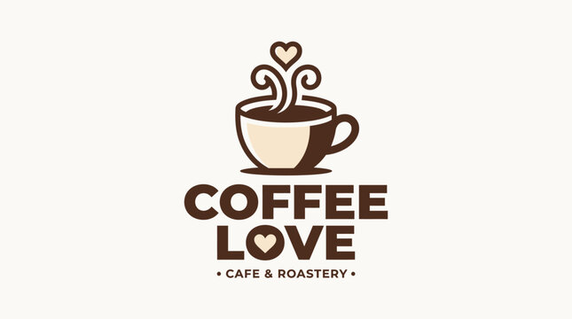 Coffee Love Cafe and Roastery Logo Design.