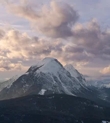 Dramatic mountains with clouds and sunlight © Viktoriia Zdaniuk