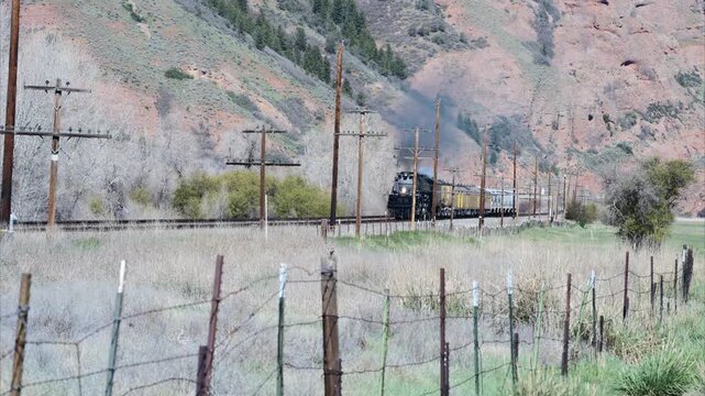 Engine 4014, also known as Big Boy, is making its way to Evanston, Wyoming, after departing Morgan, Utah. The train is touring the United States to mark America&rsquo;s 250th birthday.