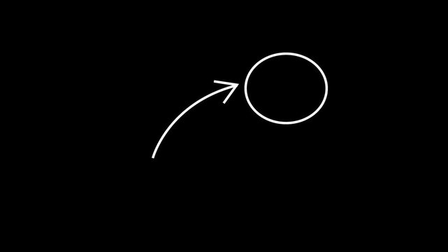 circular highlight animation with curved arrow indicator seamless loop.