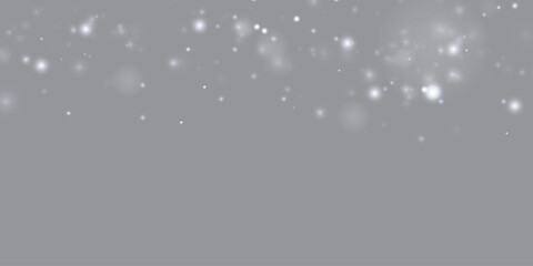 White dust glows in soft light, scattering sparkle, glitter bokeh. Twinkle particle, stardust highlights flare gently. Festive magical sparks with glare, lens flare, PNG vector illustration. © Alesya