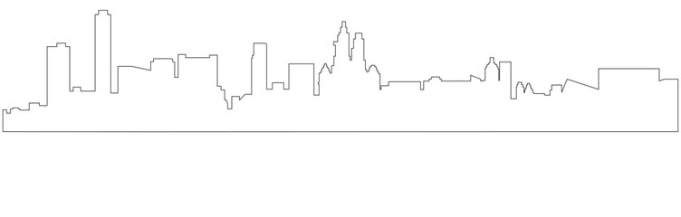 Fototapeta premium Elegant Minimalist Cityscape Outline for Corporate Banner Design