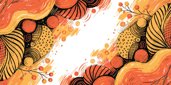 Seamless colorful vector design featuring an abstract floral pattern with fishes and butterflies for a nature-inspired summer wallpaper.