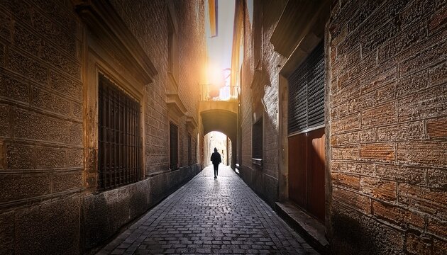 intense investigation an alleyway reveals secrets hidden in the shadows and light