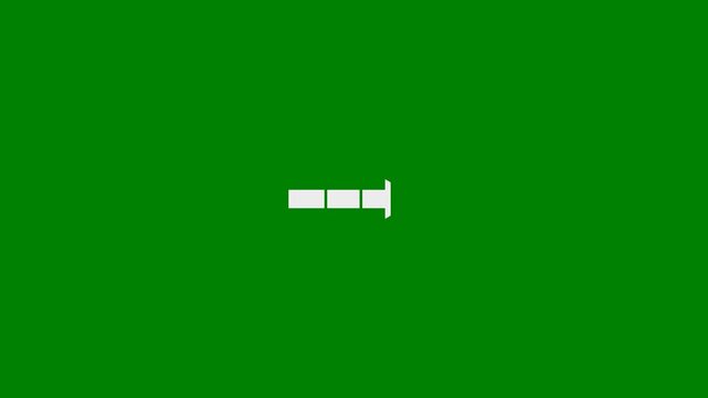 Consistency, Persistency, Keeping Going, Doing, Never Giving Up, and Keep Working - Motivation and Personal Development concept - with Arrow - minimal motion graphics clip, Green Screen, Loopable