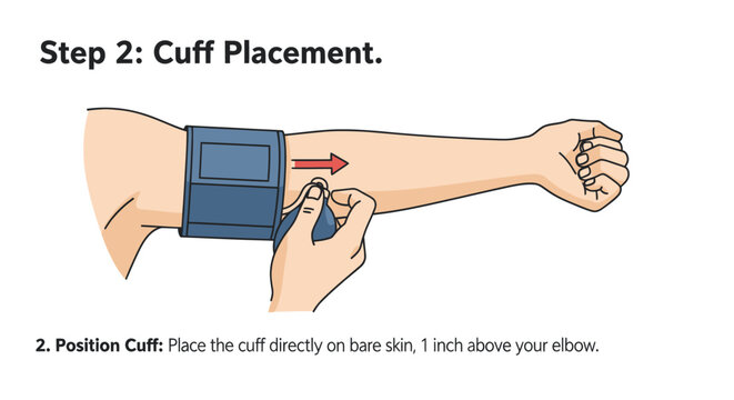 Arm with Blood Pressure Cuff Placement for Measurement