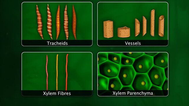 Types of cells in xylem tissues-Tracheids and vessels