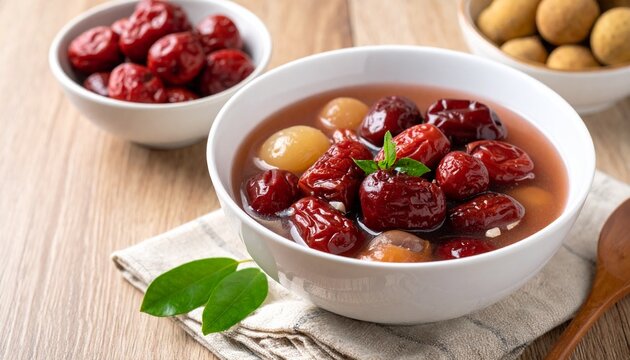 Red Date Longan Sweet Soup - A Nutritious and Delicious Dessert.