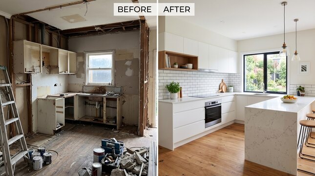 Kitchen Renovation Before and After: Demolition to Modern Design