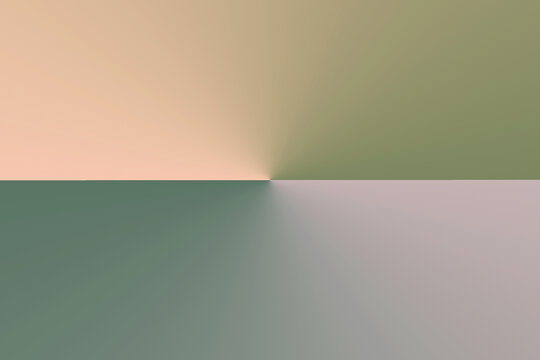 Symmetrical conic gradient split between dusty pink and sage green. A balanced, calm, and professional abstract background perfect for minimalist branding.
