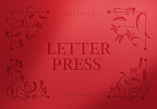 Letterpress Text Effect &ndash; Debossed Paper Typography for Logo, Poster & Branding (PSD)