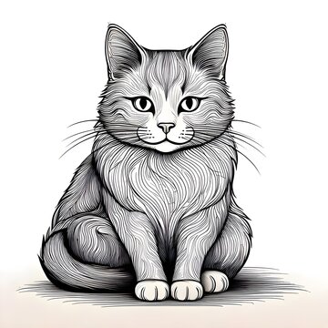 black cat cartoon