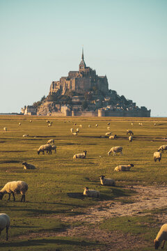View of Mont Saint Michel in northern France