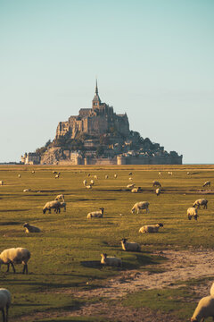 View of Mont Saint Michel in northern France