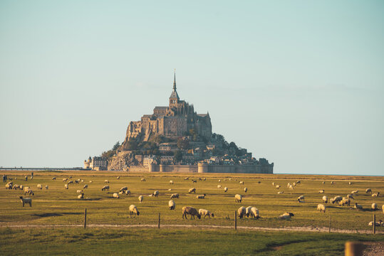View of Mont Saint Michel in northern France