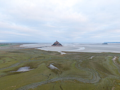 View of Mont Saint Michel in northern France