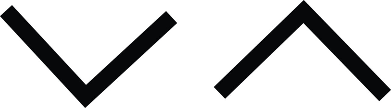 Up down arrow icon set. Direction and movement symbols. Vertical sign. Navigation and interface design. Directional arrow icon pack. 
