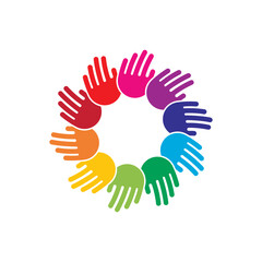 Fototapeta premium Diverse Hands Forming Circle