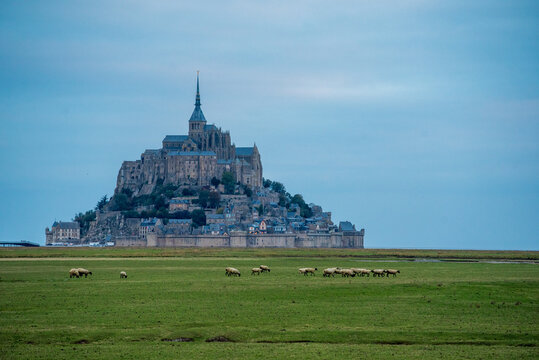 View of Mont Saint Michel in northern France