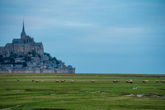 View of Mont Saint Michel in northern France