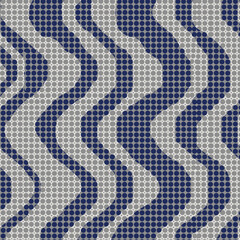Fototapeta premium A seamless pattern of blue and white hexagons on a gray background