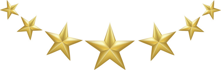 Obraz premium Golden star decoration vector line with sparkling effect, perfect for festive and celebration designs.
