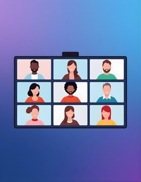 Virtual Meeting Video Call Concept