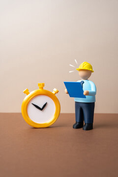 The engineer is rushed to meet a deadline. Intensive work schedule increases pressure. Productivity demands challenge efficiency, focus and project delivery timelines.