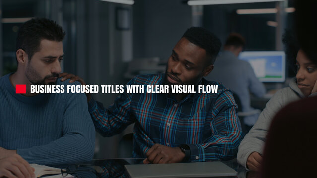 Business Focused Titles with Clear Visual Flow