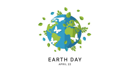 Fototapeta na wymiar Earth Day, eco friendly, green globe, environmental awareness, vector icons