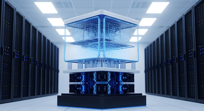 Advanced quantum computing server unit in a modern data center