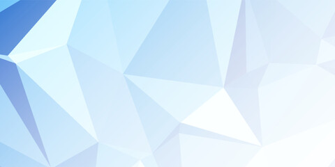 Obraz premium Abstract Light Blue Low Poly Background with Soft Geometric Shapes and Gradient Texture. Futuristic Technology Concept