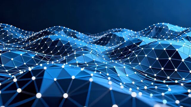 Abstract digital network landscape