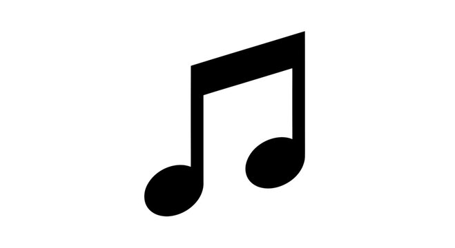 Black Eighth Note and Sixteenth Note Symbol.