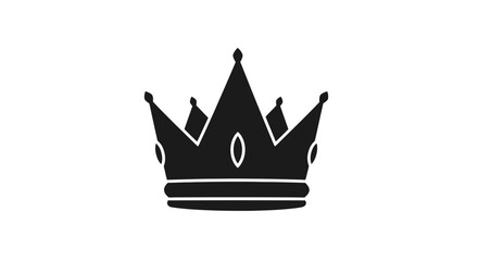 Black Crown Icon Royal Symbol. © Caca