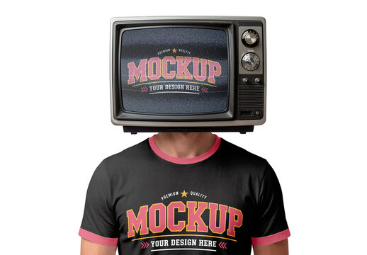 Vintage Retro Television Mockup