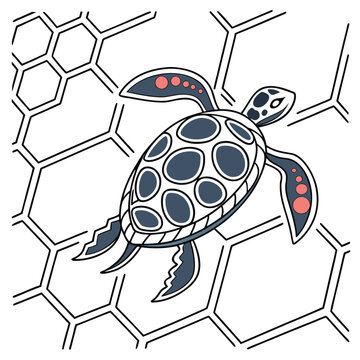 vector illustration of a turtle